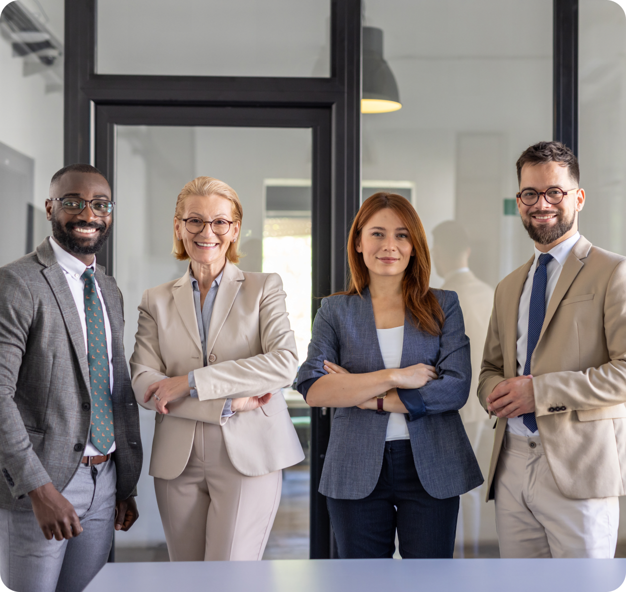 Professional team in modern office