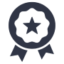 Medal icon featuring a star