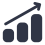 Increasing trend graph symbol